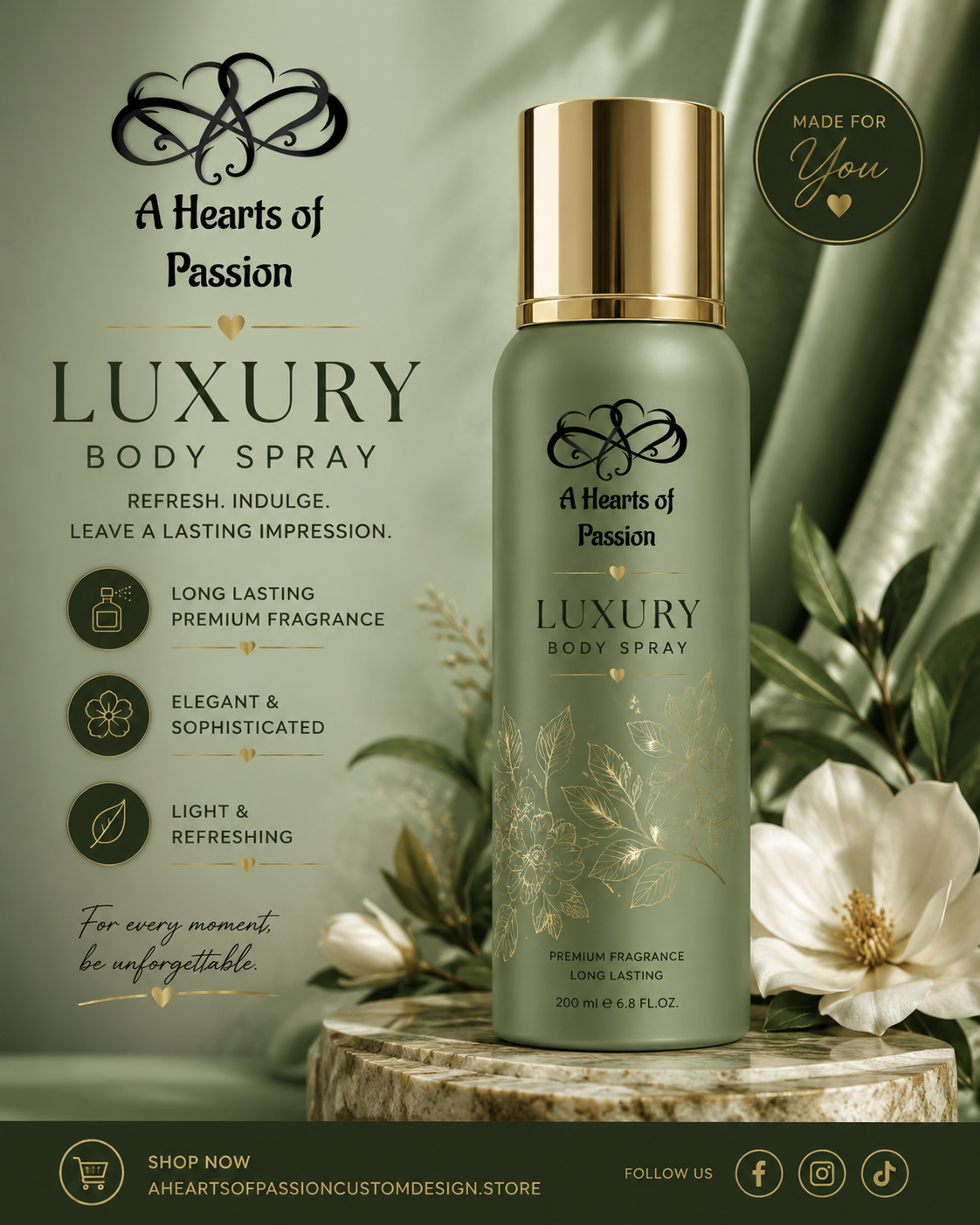 Hearts of Passion Luxury Body Spray